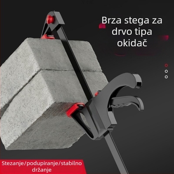 F-oblik stolarski steznik za učvršćivanje masivnih drvenih ploča, čvrst i brz pravokutan spoj, dvodijelni set
