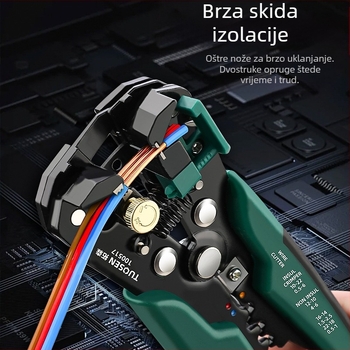 Tuosen Automatske kliješta za skidanje izolacije – Višenamjenski električarski alat, oblik kliješta, težina 0.31, automatsko skidanje izolacije