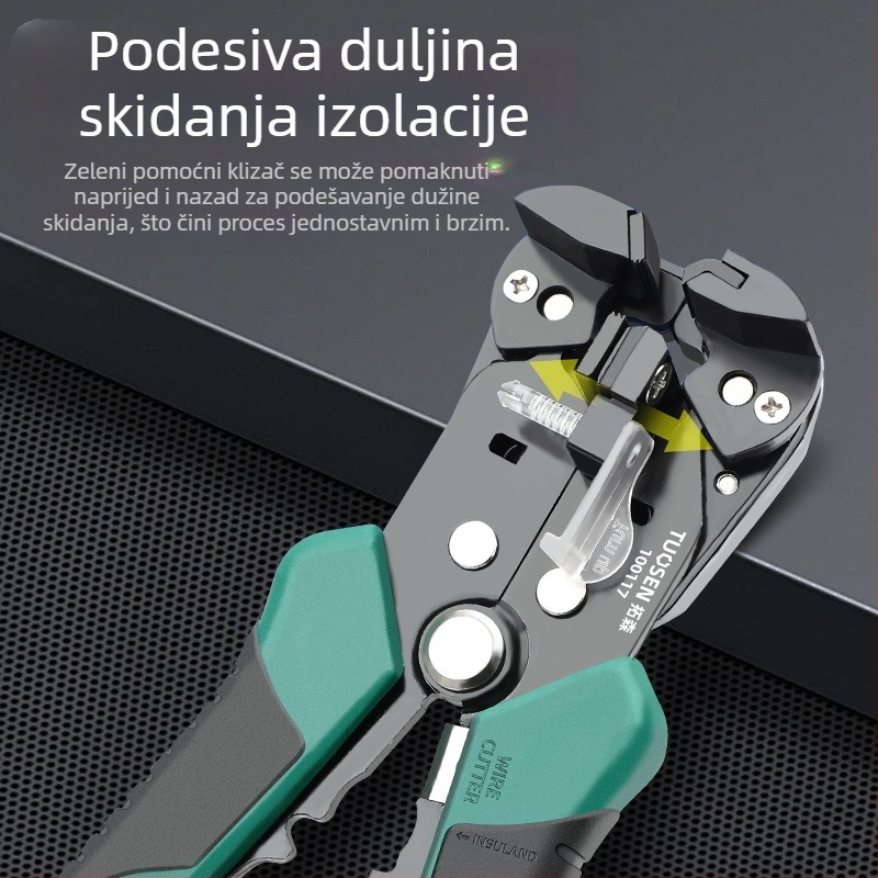 Tuosen Automatske kliješta za skidanje izolacije – Višenamjenski električarski alat, oblik kliješta, težina 0.31, automatsko skidanje izolacije