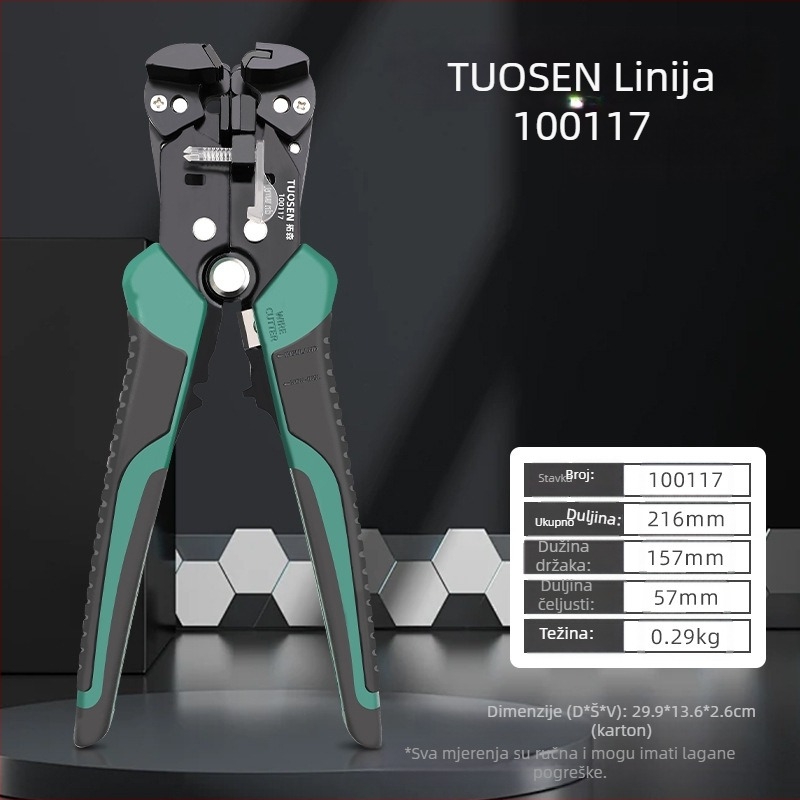 Tuosen Automatske kliješta za skidanje izolacije – Višenamjenski električarski alat, oblik kliješta, težina 0.31, automatsko skidanje izolacije