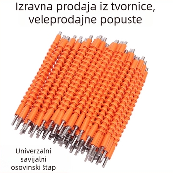 Univerzalni fleksibilni osovinski produžetak za električnu bušilicu i odvijač – produžni štap, ugljikova čelika, 1 kom