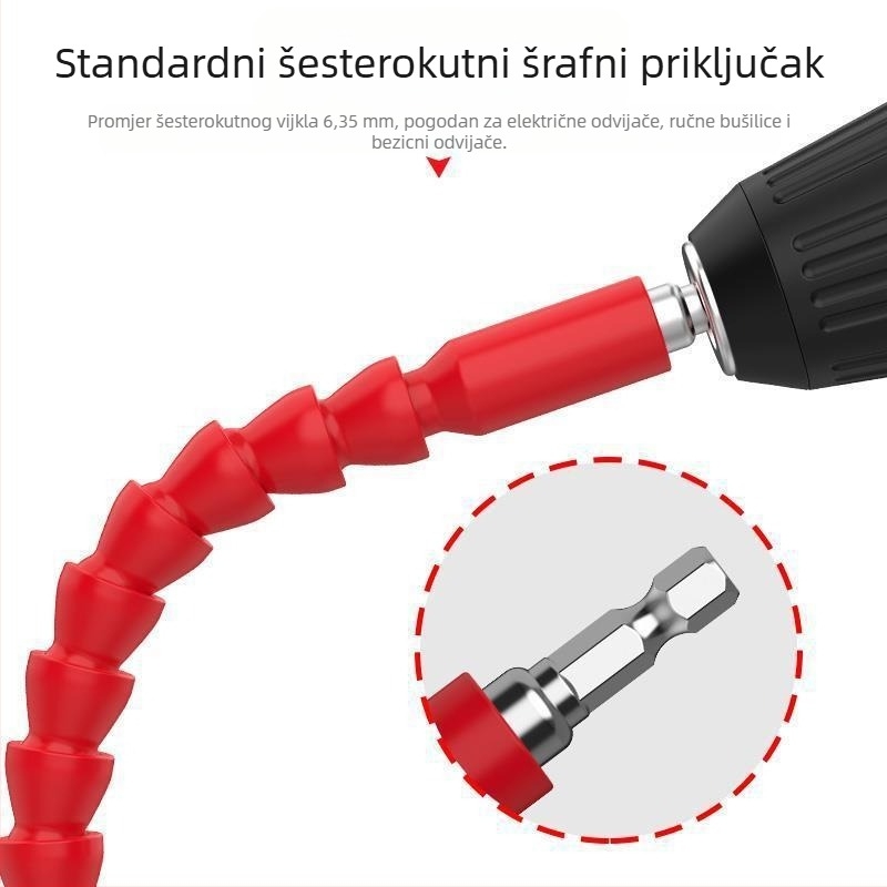 Univerzalni fleksibilni osovinski produžetak za električnu bušilicu i odvijač – produžni štap, ugljikova čelika, 1 kom
