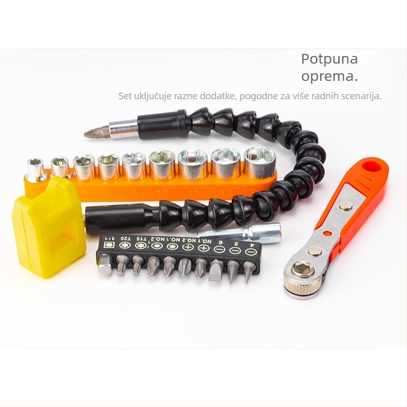 Mini magnetski šarafciger s klik mehanizmom, 36 zuba, naprijed/natrag, fleksibilna metalna osovina