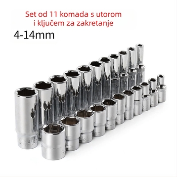 Blade Routine 11-dijelni set šesterokutnih ključeva s 1/4 hex adapterom, kratke i duge glave, metrički oblik