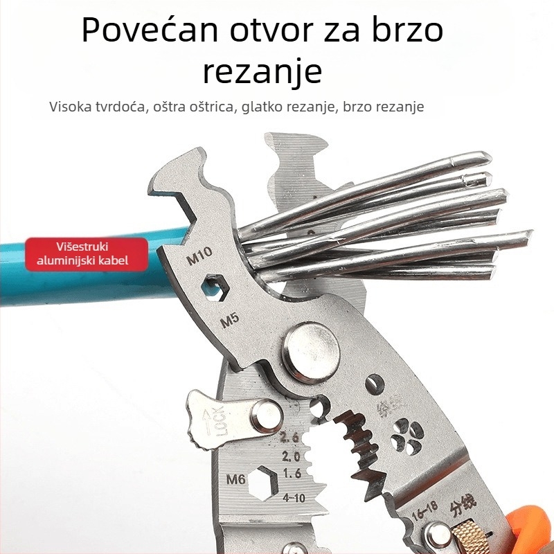 Industrijske klase V-oblik kabele skidanje izolacije, višenamjenska (Težina: 0,2; Oblik: V-oblik; Značajke: skidanje izolacije žica)