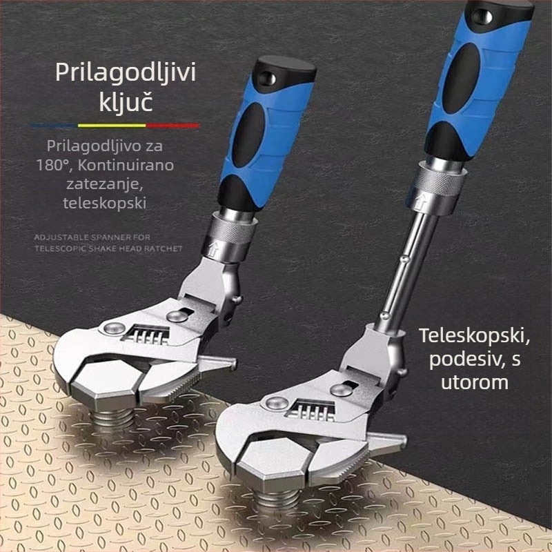 Prilagodljivi ključ s mat završnom premazom od krom-vanadijske čelika (krom-vanadijska čelika, mat završni premaz)