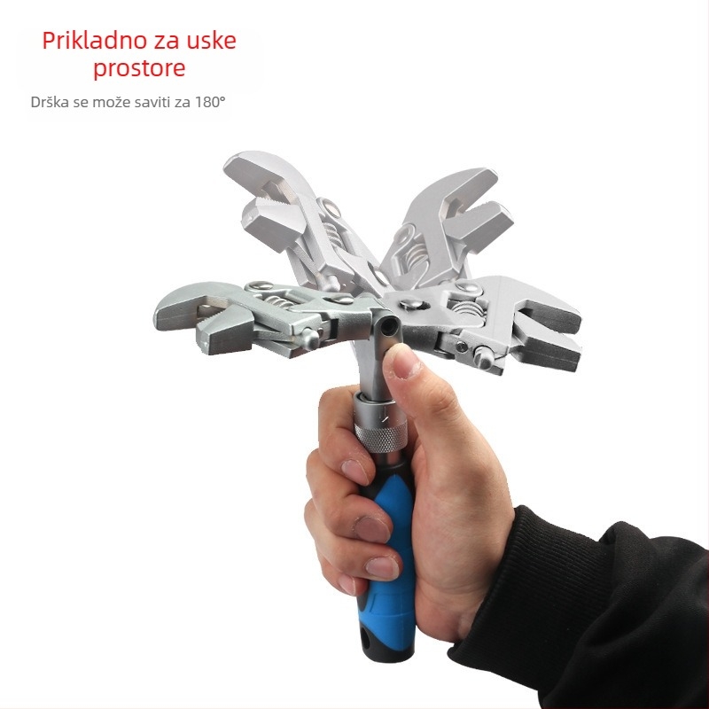 Prilagodljivi ključ s mat završnom premazom od krom-vanadijske čelika (krom-vanadijska čelika, mat završni premaz)