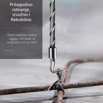 Kuka za povezivanje armature, ravno vučna i teleskopskog dizajna, nehrđajući čelik