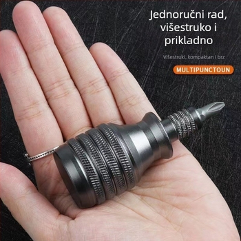 7-u-1 odvijač od CRV krom-vanadijske čelika, nenmagnetičan, bez izolacije, s križnim i ravnim vrhom za kućne popravke