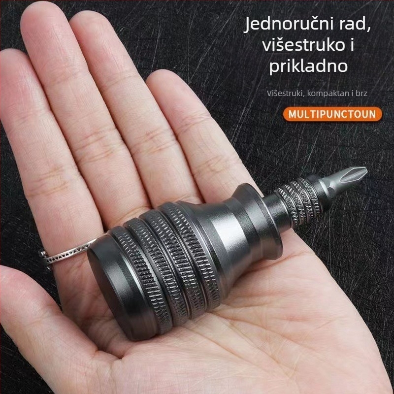 7-u-1 odvijač od CRV krom-vanadijske čelika, nenmagnetičan, bez izolacije, s križnim i ravnim vrhom za kućne popravke