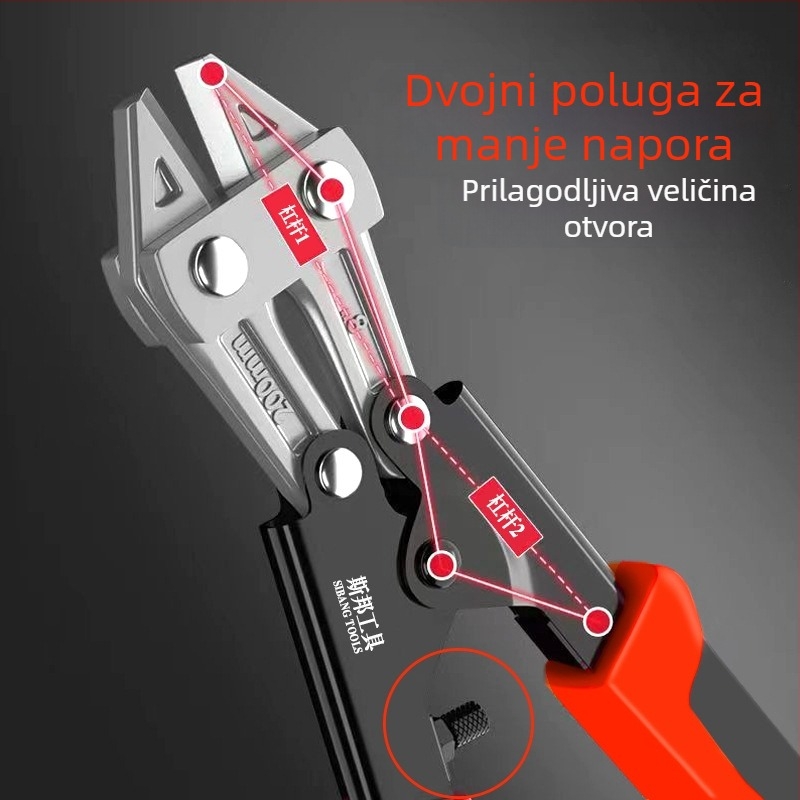 Sibang rezač žice, 8 inča, od krom-vanadijske čelika, mini prijenosni, štedi snagu (Brand Sibang; Materijal: krom-vanadijska čelika; Težina: 0.26 kg; Tip: rezač žice)