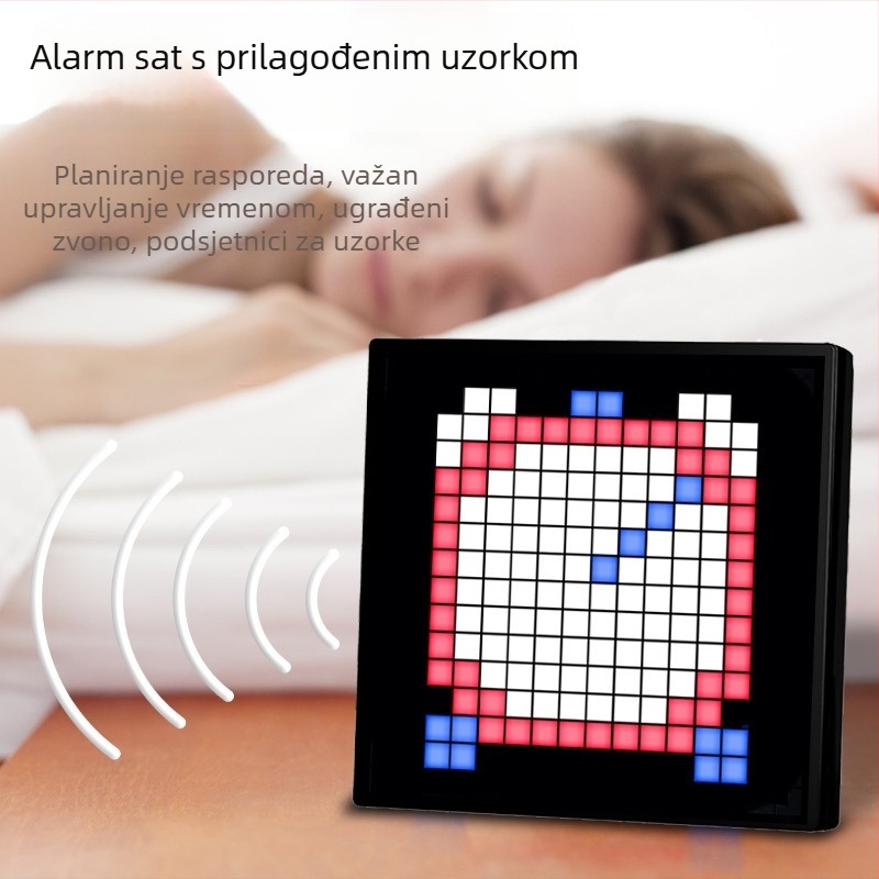 Pixel LED foto okvir za stolno i zidno postavljanje, potpuno boja prikaz (rezolucija 16×16/32×32; korak piksela 0,5 cm; veličina modula 200×200; veličina zaslona 190×190)