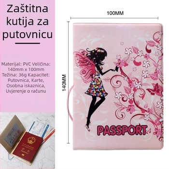 Futrola za putovnicu od PVC kože, 1 preklop, model A0341, uzorak anime crtani, podstava od sintetičke kože (PVC koža; 1 preklop; A0341; anime crtani; sintetička koža)