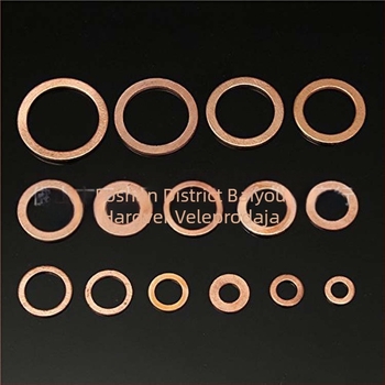 Bakreni set brtvila za ulje i ravne podloške prema GB96-85; materijalna klasa 3.6; kvaliteta proizvoda A