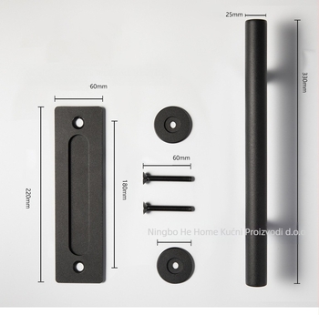 Drška za drvena klizna vrata; materijal: ugljično čelična; model DH-C01; završna obrada: sprej premaz; stil: novi kineski stil, moderni minimalistički stil, lagani luksuz