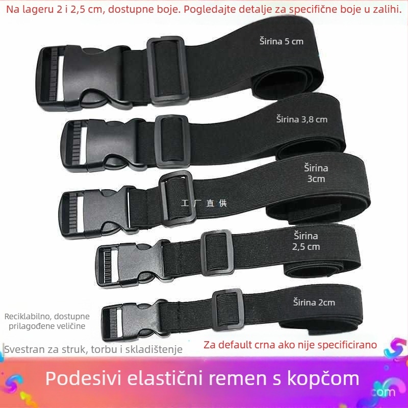 Elastični pojas s plastičnom kopčom, podesivi kaiš za šator i prtljagu, nosivost 10 kg, branda Mumu