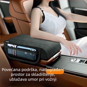 Cabron Jastučić za Naslon Ruke Automobila, PVC Koža Pjena, Univerzalno, Prilagodljivo