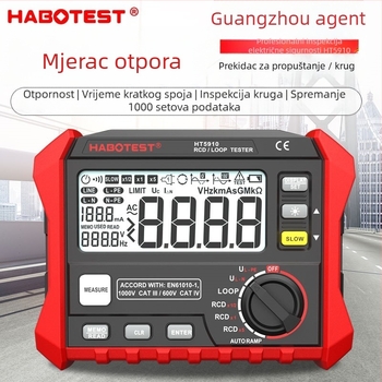 Huabo HT5910 digitalni tester curenja struje i otpornosti petlje prekidača, profesionalna upotreba, kinesko podrijetlo, licencirana privatna etiketa