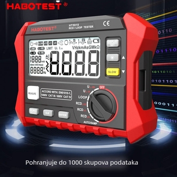Huabo HT5910 digitalni tester curenja struje i otpornosti petlje prekidača, profesionalna upotreba, kinesko podrijetlo, licencirana privatna etiketa