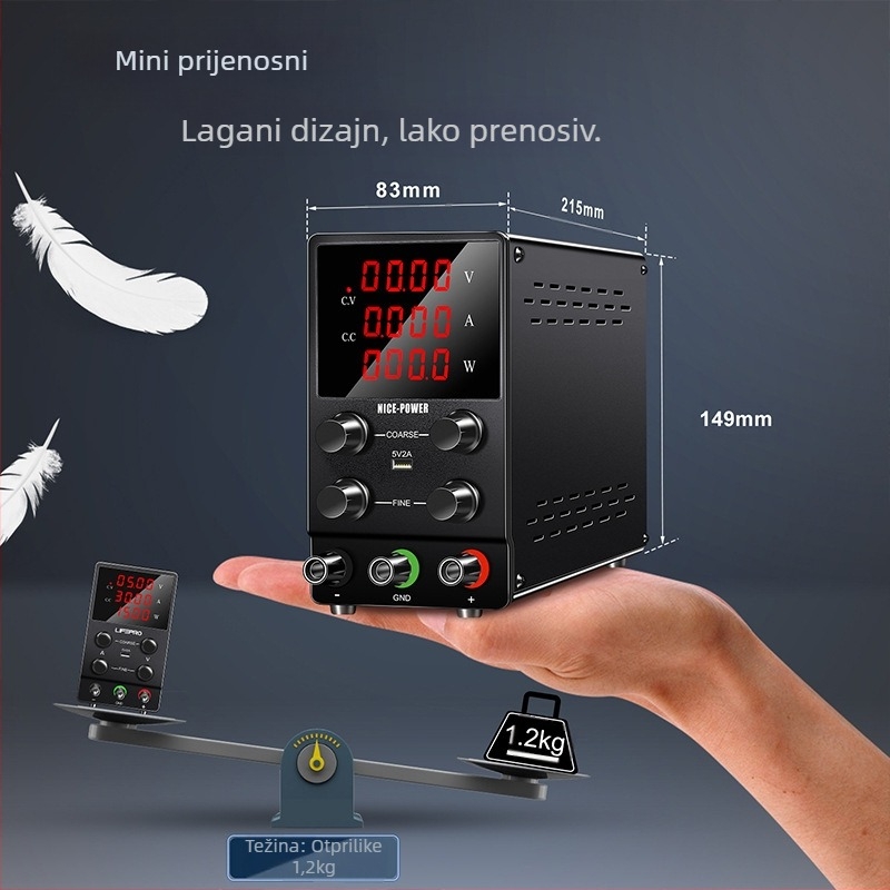 SPS1203 Visokonaponski DC regulirani izvor napajanja, 120 V, 3 A, 360 W, za elektroplatiranje i elektrolizu, s podešivim visokim naponom