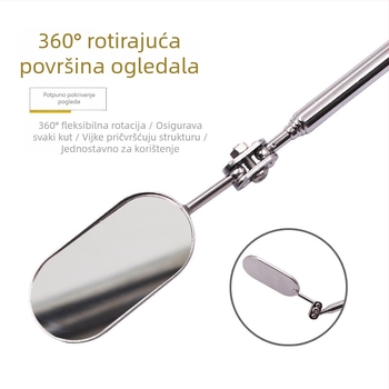 Teleskopsko automobilno inspekcijsko ogledalo s univerzalnom sklopnom kvadratnom glavom – endoskopsko ogledalo, 70 g