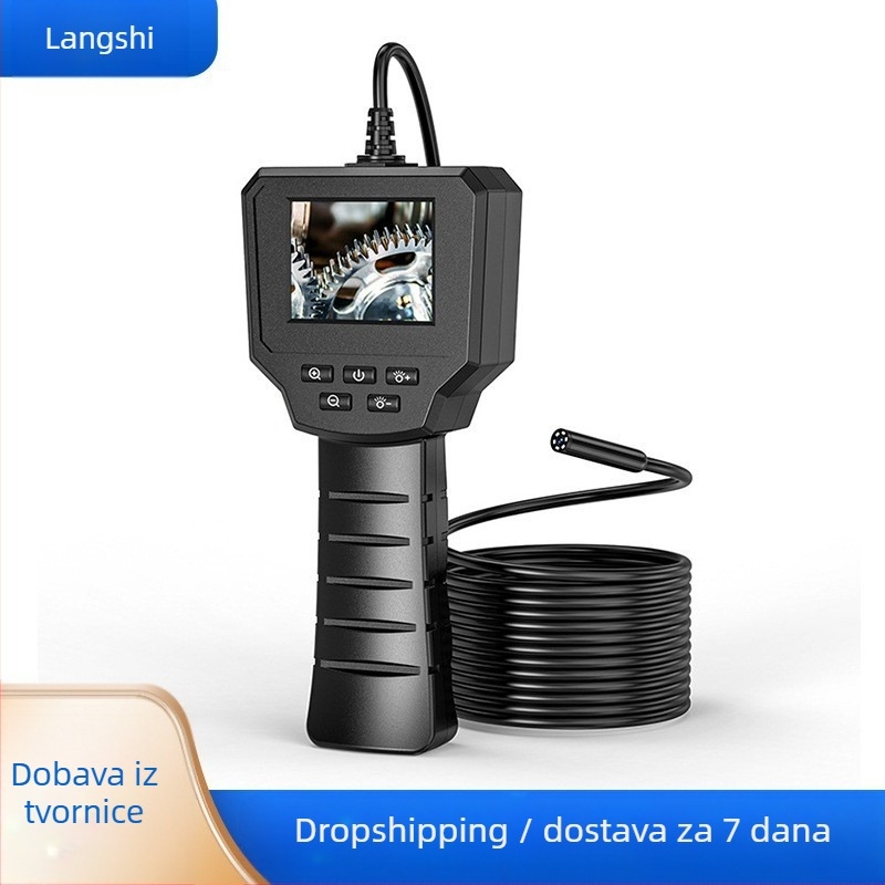 Industrijski endoskop s zaslonom, promjera 8.0 mm, radna duljina 2 m, IP67 vodootporan, 2,4-inčni zaslon, 720p rezolucija