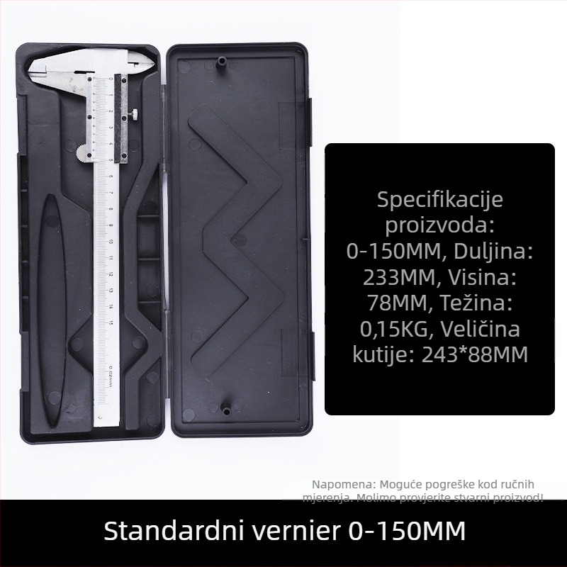 Neutral Vernier mjerač za mjerenje unutarnjeg promjera, visokougljična čelična verzija, nastavna verzija