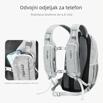 Ruksak za biciklizam za cestovne i planinske bicikle, kapacitet 12L, model 1061#, najlon/poliester, s kišnom navlakom