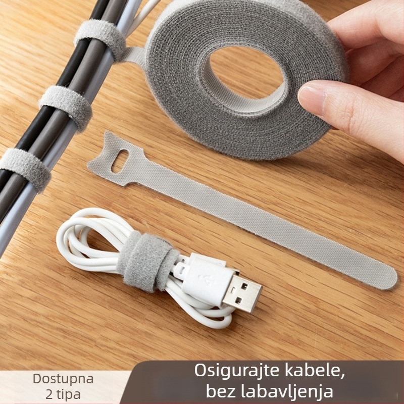Organizator kablova - samoljepljiva Velcro traka od najlona, Seal, za kabelе za punjenje i slušalice