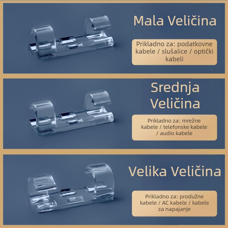 Thousand feng držač za kabel — samoljepljivi organizator kablova, moderan minimalistički stil, za stolnu pohranu, izdan zimi 2012