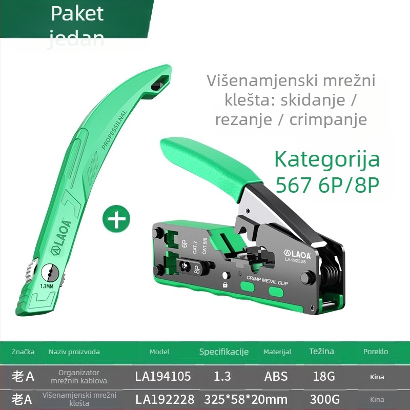Old a organizator kablova Cat5e/Cat6 za mrežne i serverske kablove, model LA194105