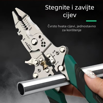 18-u-1 višenamjenski električni kliješt za skidanje izolacije s vodiča, za elektrikare, rezanje i uvijanje žica