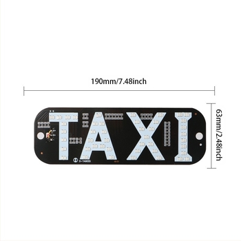 Taxi LED dekoracija s prekidačem za upaljač, dvobojna crveno-zelena, TAXI CARDS model, 12V, 5W, 0.42A, PCB materijal