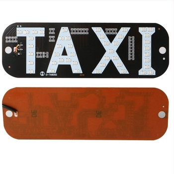 Taxi LED dekoracija s prekidačem za upaljač, dvobojna crveno-zelena, TAXI CARDS model, 12V, 5W, 0.42A, PCB materijal