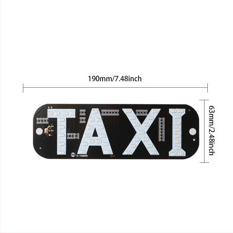 Taxi LED dekoracija s prekidačem za upaljač, dvobojna crveno-zelena, TAXI CARDS model, 12V, 5W, 0.42A, PCB materijal
