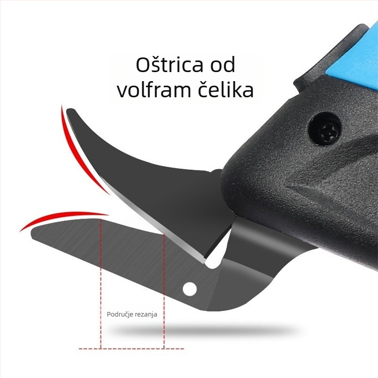 Električne škare za tkanine i kožu, punjiva litij baterija, raspon napona 16,8–21V, Wanyu hardware