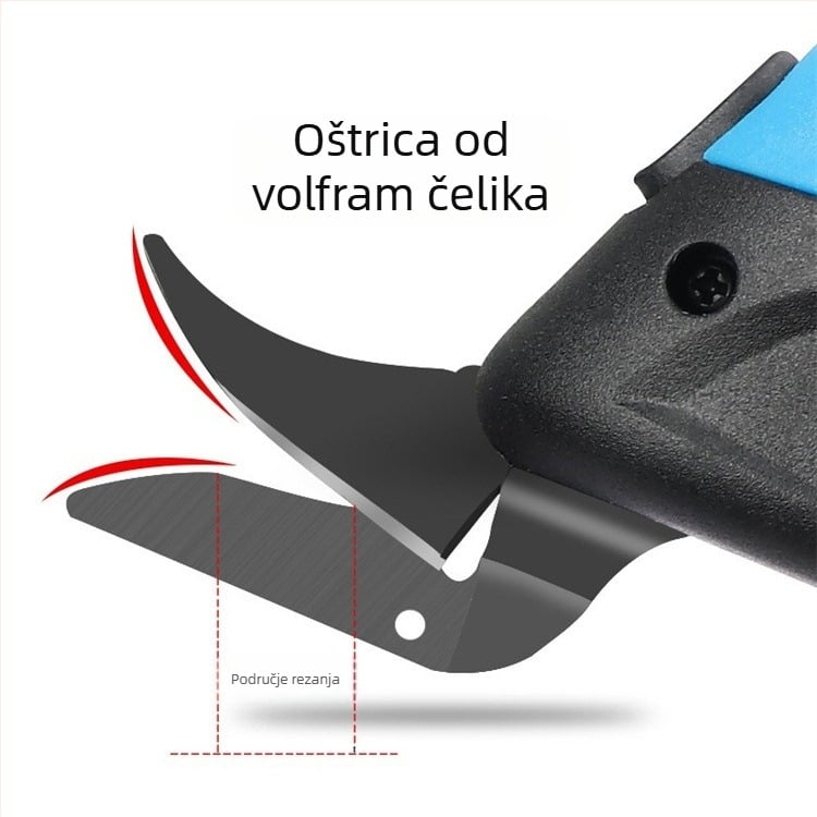 Električne škare za tkanine i kožu, punjiva litij baterija, raspon napona 16,8–21V, Wanyu hardware