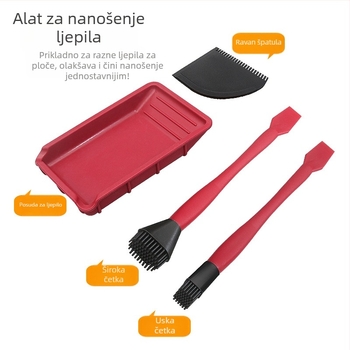 Set silikonih četkica za drvnu obradu, ljepilo i latex – Marka: New Wu Tools; Materijal: Silikon; Specifikacije: 100-20