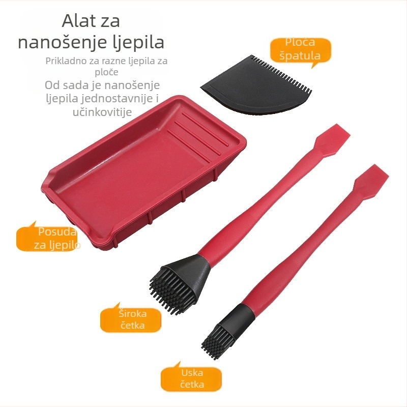 Set silikonih četkica za drvnu obradu, ljepilo i latex – Marka: New Wu Tools; Materijal: Silikon; Specifikacije: 100-20