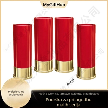 Plastična čašica za shotove za alkoholna pića, zapremina 45 ml, prilagođeno printanje logotipa, prilagođeno pakiranje, paket od 4 komada