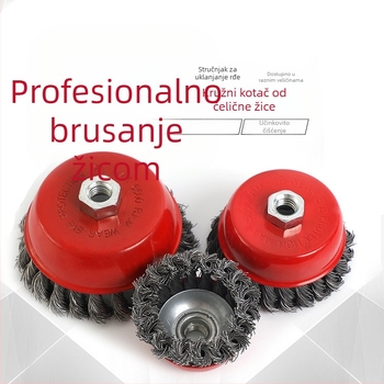 Cup brush s uvijenom žicom, disk tip žični kotač