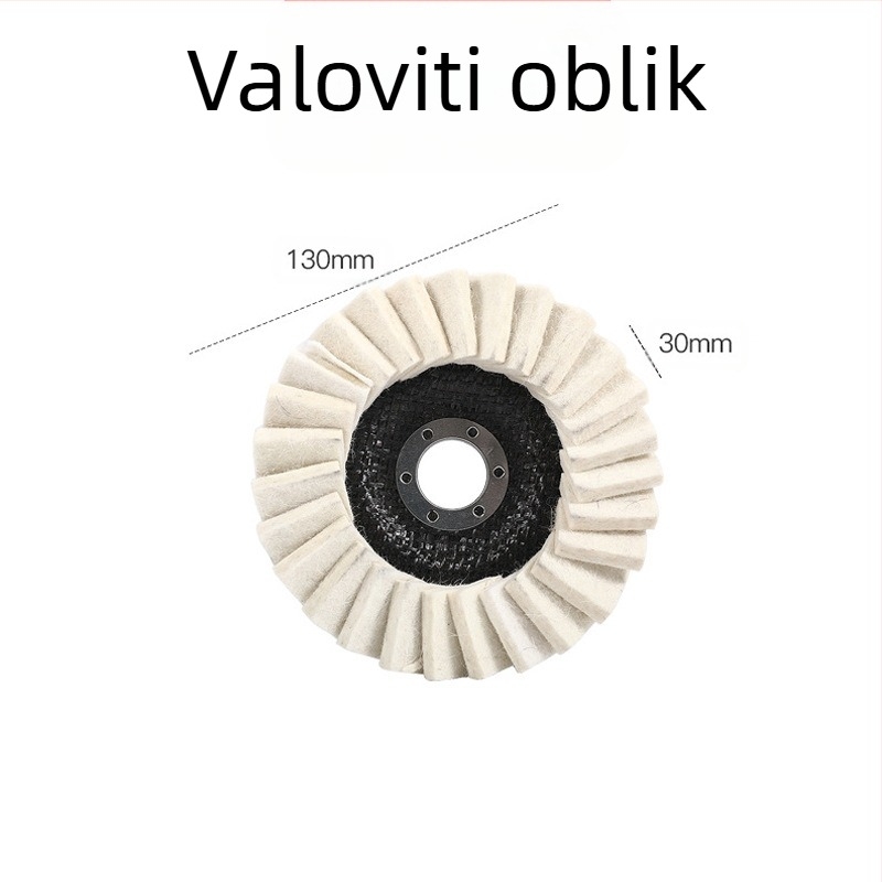 Filcasti polirni kotač za kutnu brusilicu, za metal i nehrđajući čelik