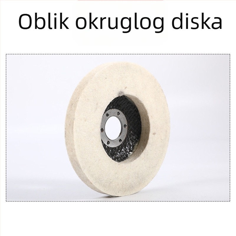 Filcasti polirni kotač za kutnu brusilicu, za metal i nehrđajući čelik