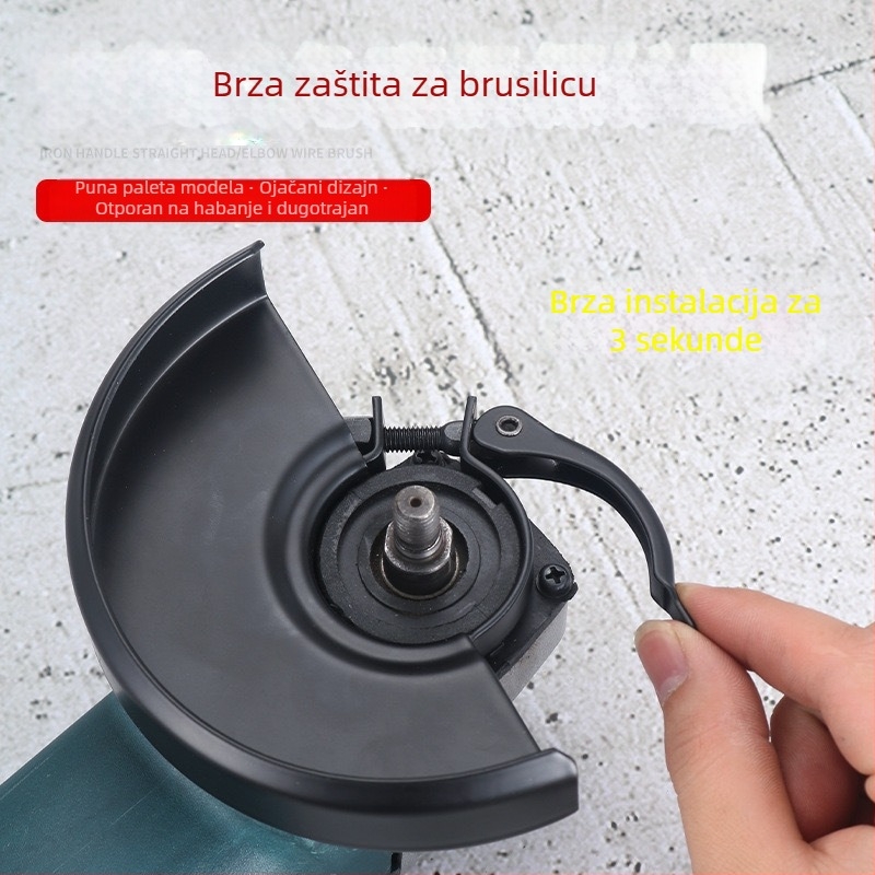 Brzo ugrađiv zaštitni poklop kutne brusilice, čvrsta kućica za prašinu, od željeza 40, kompatibilan s tipovima 100 i 115