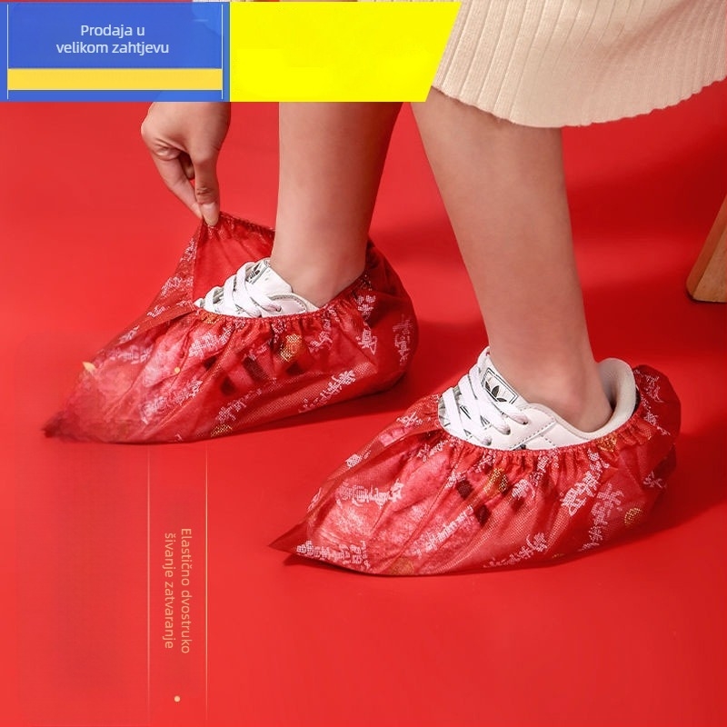 Jednokratne tiskane netkane navlake za obuće za unutarnju upotrebu (za odrasle), zaštita od prašine, pakiranje 50/100