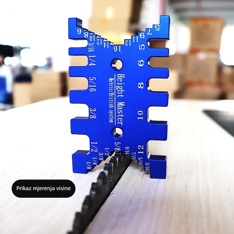 Tenon clamp gauge i mjerni alat za visinu za stolarski posao – metričke i inčne ljestvice, model KSK-01, DIY upotreba