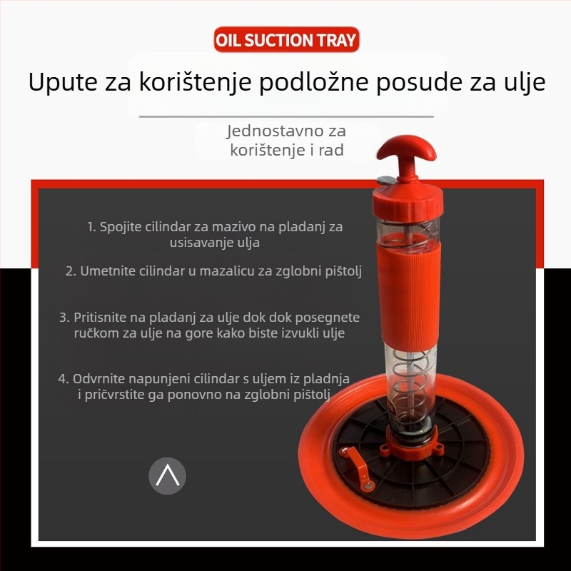 Pribor za pištolj za mazivo: ploča za usisavanje ulja, usisni poklopac, ploča za tlak (ručno)