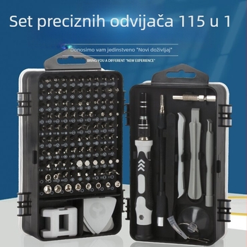 115-u-1 precizan set odvijača za satove, naočale, telefone i računala; magnetski alat od krom-vanadijevog čelika, 475 g