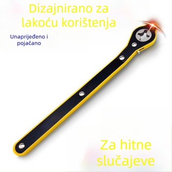 Ključ momenta za automobil s produljenim ručkom, univerzalni račnički ključ, visoko ugljično čelika, elektroforetska prevleka, težina 0,25 kg