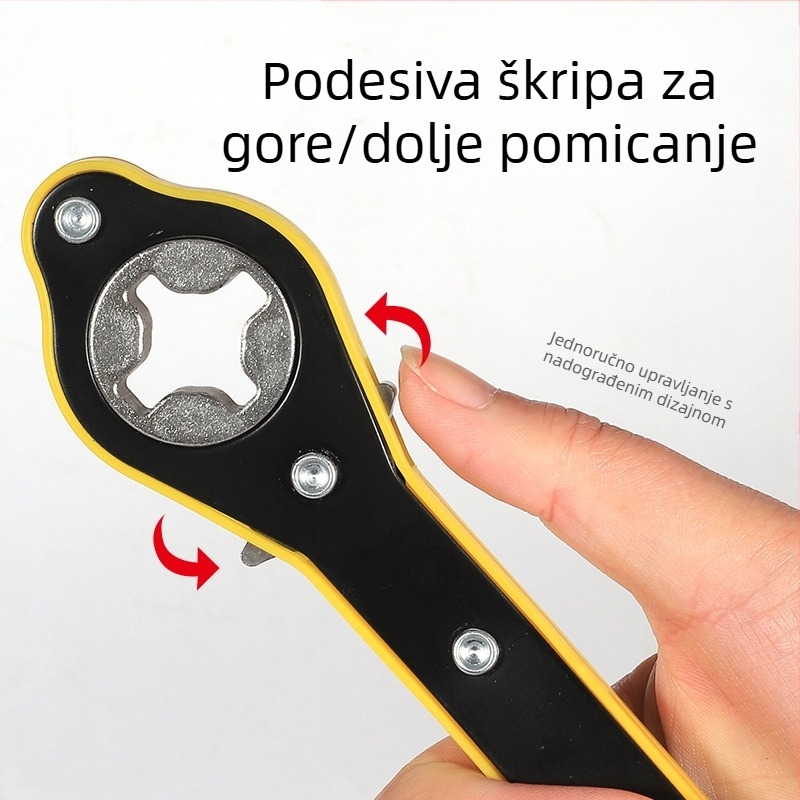 Ključ momenta za automobil s produljenim ručkom, univerzalni račnički ključ, visoko ugljično čelika, elektroforetska prevleka, težina 0,25 kg